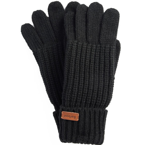 Black Barbour Womens Saltburn Knitted Gloves