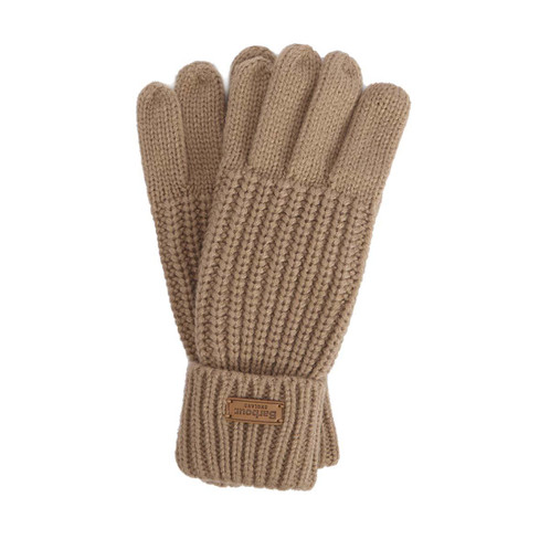 Mink Barbour Womens Saltburn Knitted Gloves