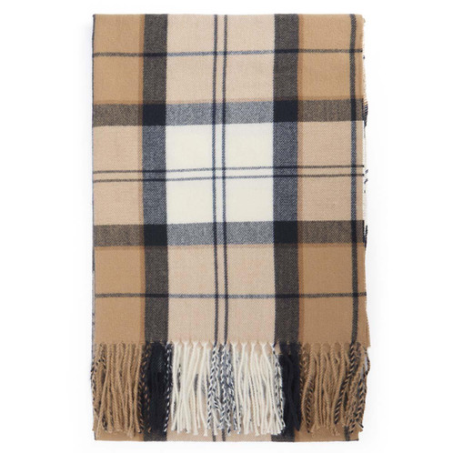 Hessian Navy Tartan Barbour Womens Hailes Tartan Scarf