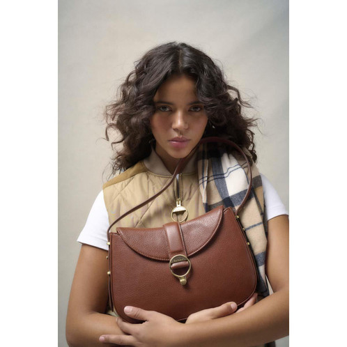 Hessian Navy Tartan Barbour Womens Hailes Tartan Scarf Lifestyle