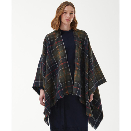 Classic Barbour Womens Montieth Serape On Model