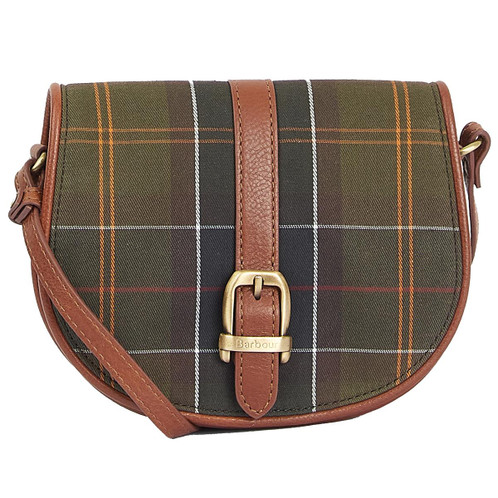 Classic Tartan Barbour Womens Katrine Tartan Leather Saddle Bag