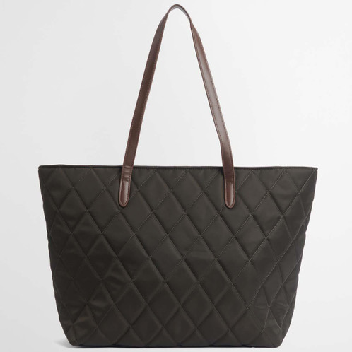 Olive Barbour Womens Quilted Tote Bag Back