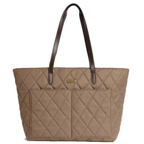 Sand Barbour Womens Quilted Tote Bag