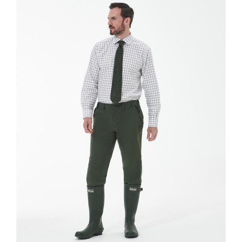 Olive Barbour Mens Swinton Active Trousers On Model