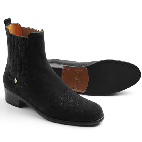 Black Fairfax & Favor Womens Rockingham Chelsea Boot Side