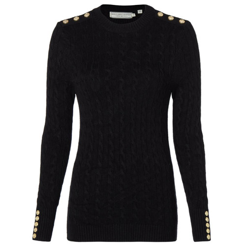 Holland Cooper Womens Seattle Cable Crew Neck Knitted Jumper