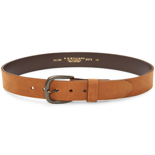 Vintage Brown R.M. Williams Mens Goodwood Belt Closed