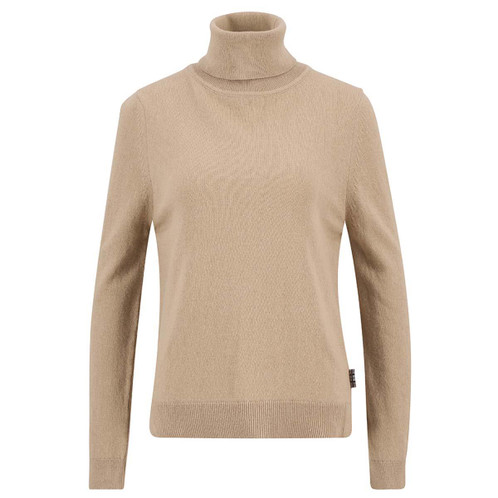 Pale Camel/Hessian Barbour Womens Pendle Roll Collar Jumper