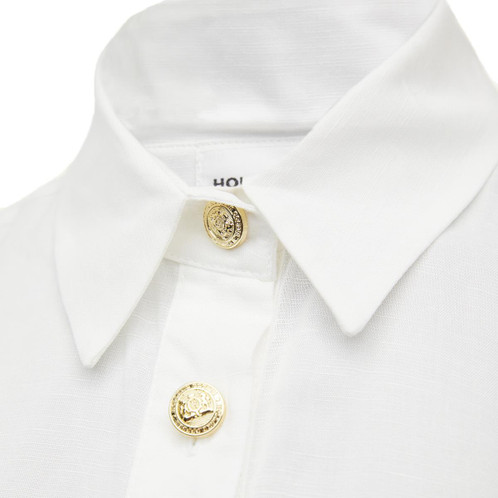White Holland Cooper Womens Classic Shirt Collar Detail