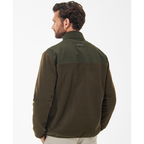 Olive Barbour Mens Active Fleece Jacket Back