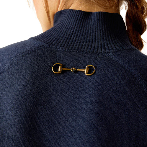Navy Ariat Womens Half Moon Bay Sweater Rear Detail