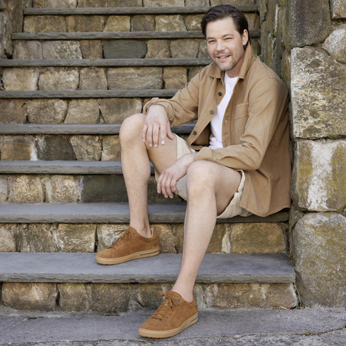 MInk Birkenstock Bend Low Suede Leather Trainer