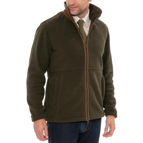 Green Alan Paine Aylsham Mens Fleece Jacket On Model