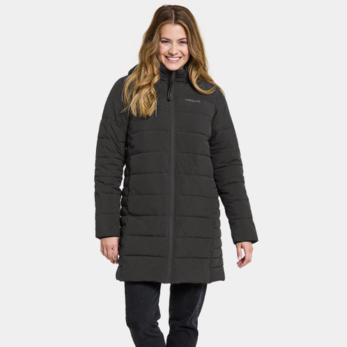 Black Didriksons Womens Katrin Parka Jacket