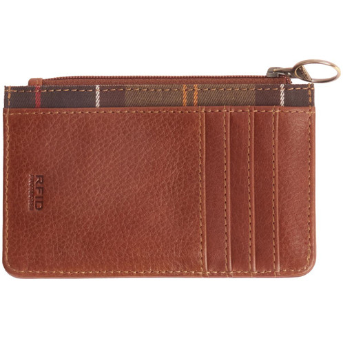 Brown/Classic Barbour Womens Laire Leather Card Holder Back