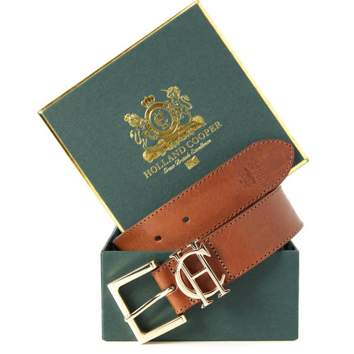 Tan Holland Cooper Womens Classic Logo Belt Box