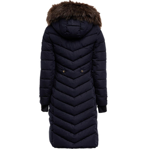 Ink Navy Holland Cooper Womens Chamonix Coat Collar Rear