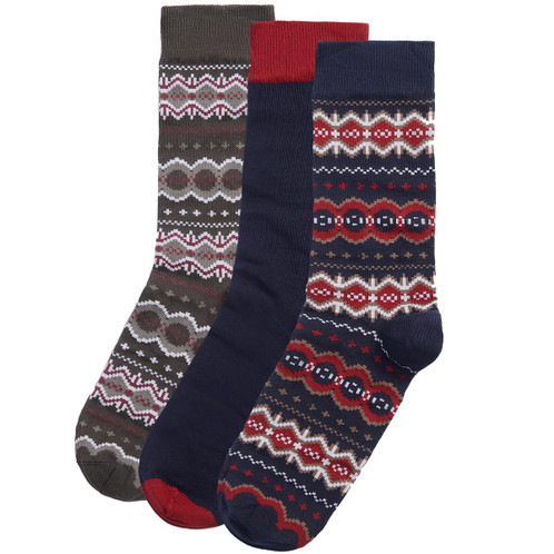 Barbour Mens Fairisle Sock Gift Box