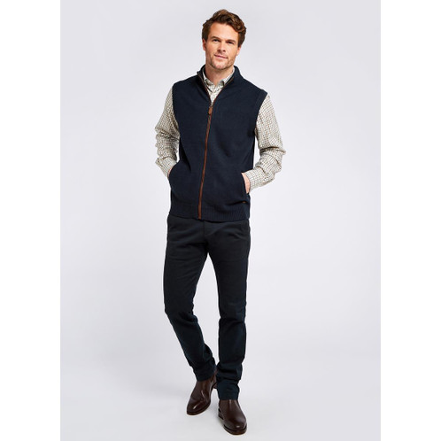 Navy Dubarry Mens Upperwood Knit On Model