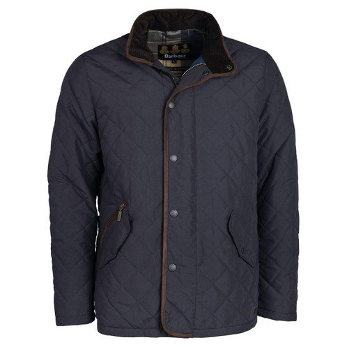 Navy Barbour Mens Waterproof Shoveler Quilted Jacket
