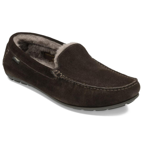 Brown Suede Loake Mens Guards Slippers