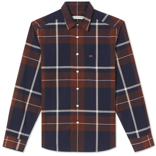 Brown/Navy/White R.M. Williams Mens Coalcliff Shirt