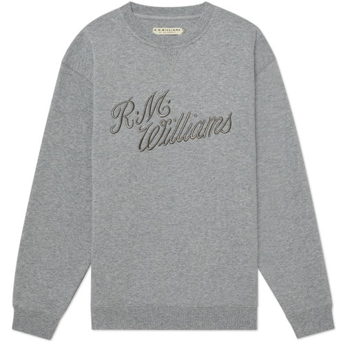 Grey Marle II R. M. Williams Mens Script Crew Neck