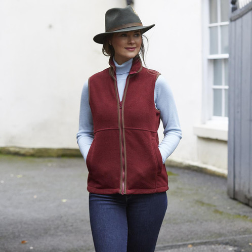 Bloodstone Alan Paine Womens Aylsham Fleece Waistcoat Lifestyle