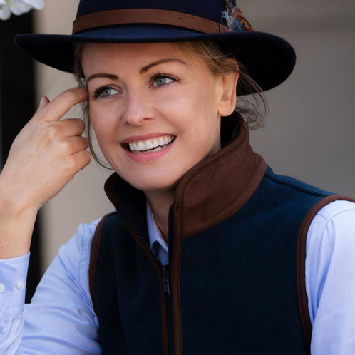 Dark Navy Alan Paine Womens Aylsham Fleece Waistcoat