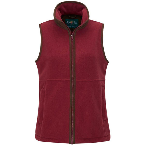 Cranberry Alan Paine Womens Aylsham Fleece Waistcoat