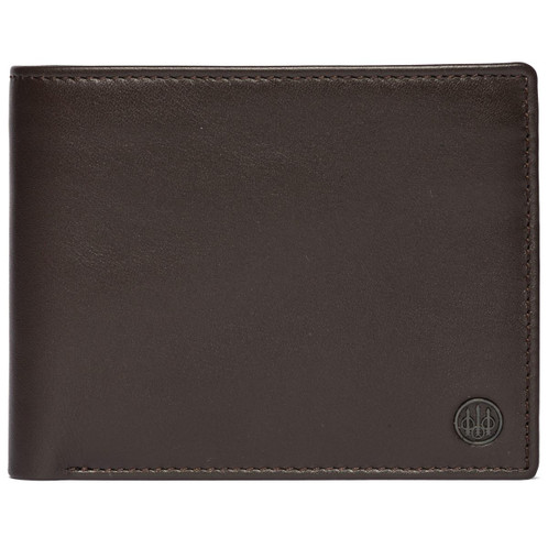 Brown Beretta Mens Wallet Bifold Zipped Coin Classic