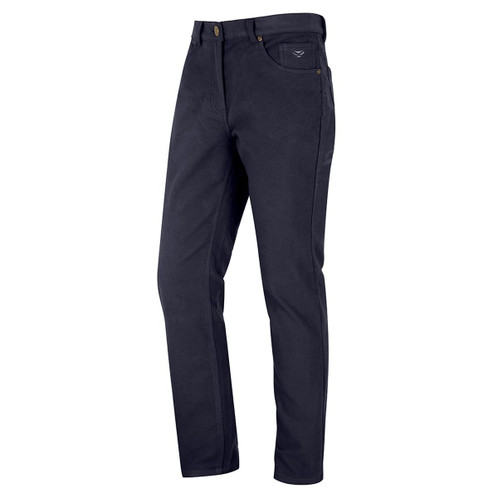 Navy Hoggs Of Fife Mens Monarch II Moleskin Jeans