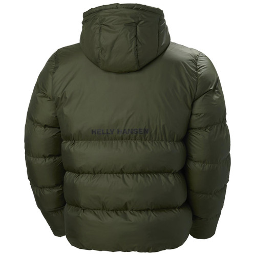 Utility Green Helly Hansen Mens Active Puffy Jacket Rear