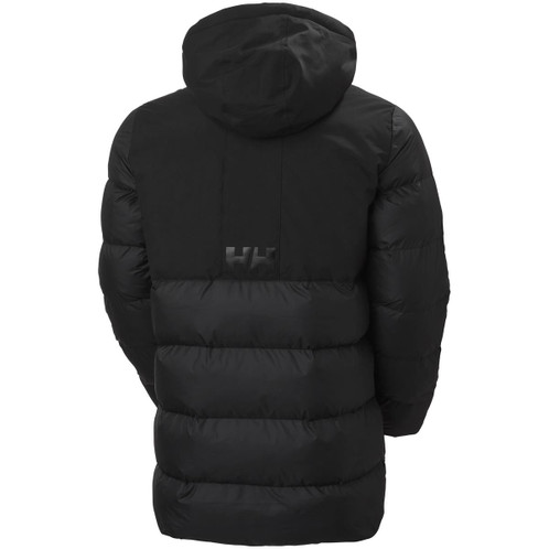 Black Helly Hansen Mens Active Puffy Long Jacket Rear