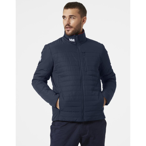 Navy Helly Hansen Mens Crew Insulator Jacket 2.0 On Model
