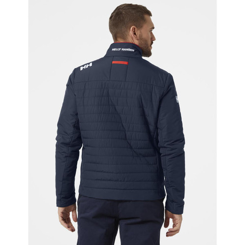 Navy Helly Hansen Mens Crew Insulator Jacket 2.0 On Model Rear
