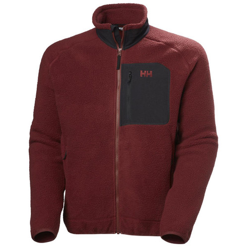 Mars Red Helly Hansen Mens Panorama Pile Fleece Block Jacket