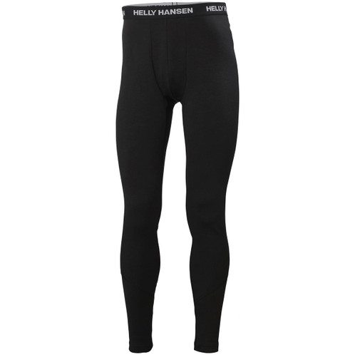 Black Helly Hansen Mens Lifa Merino Midweight Base Layer Bottoms