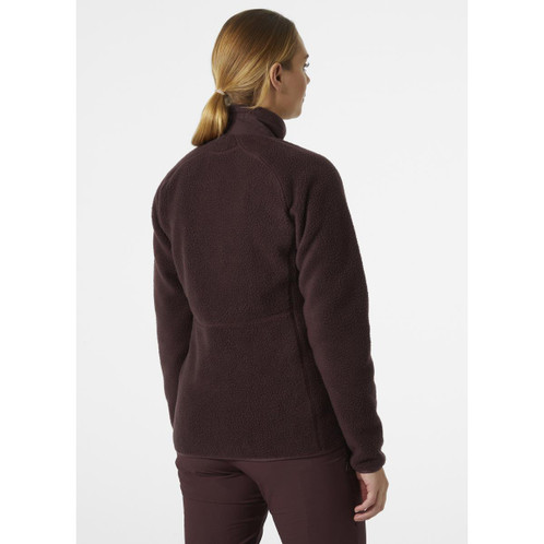 Hickory Helly Hansen Womens Imperial Pile Fleece Block Jacket On Model Rear