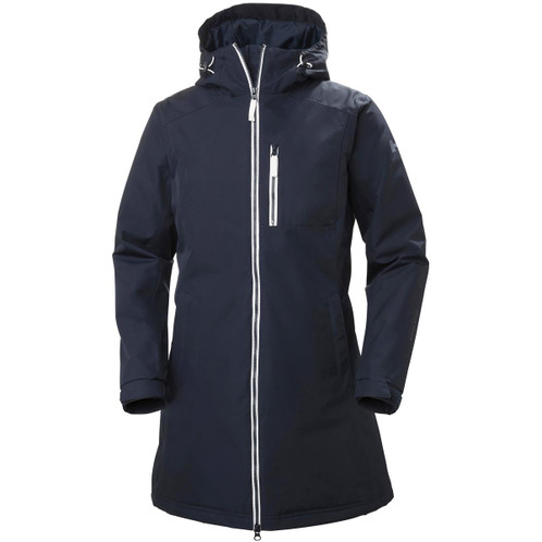 Navy Helly Hansen Womens Long Belfast Winter Jacket