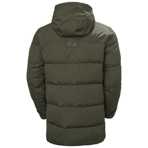 Utility Green Helly Hansen Mens Reine Puffy Jacket Rear
