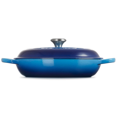Le Creuset 30cm Cast Iron Shallow Casserole Dish Azure Blue