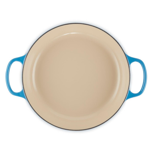 Le Creuset 30cm Cast Iron Shallow Casserole Dish Azure Blue