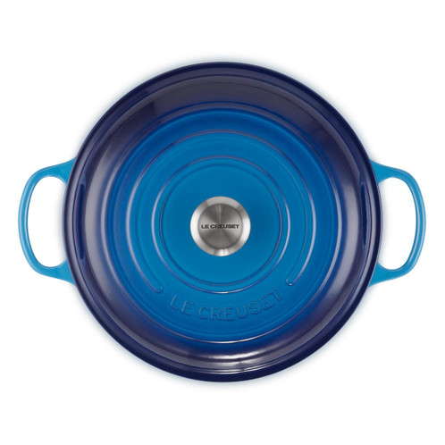 Le Creuset 30cm Cast Iron Shallow Casserole Dish Azure Blue