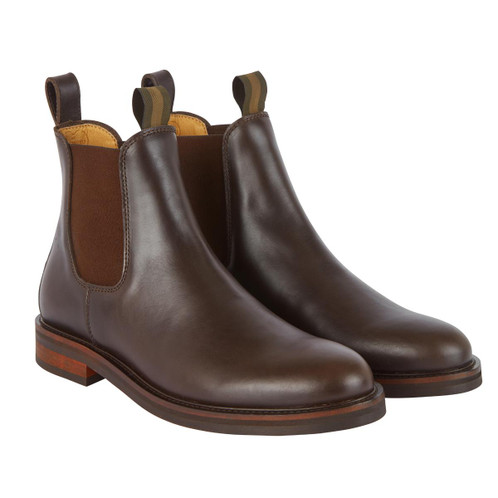 Marron Fonce Le Chameau Mens La Chelsea Cuir Chelsea Boot