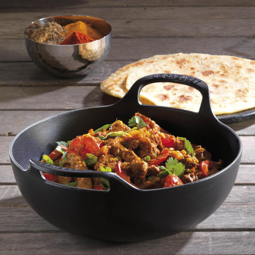 Le Creuset 24cm Cast Iron Balti Dish Satin Black