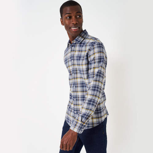 Crew Clothing Mens Brushed Lewis Check Shirt