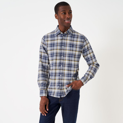 Crew Clothing Mens Brushed Lewis Check Shirt