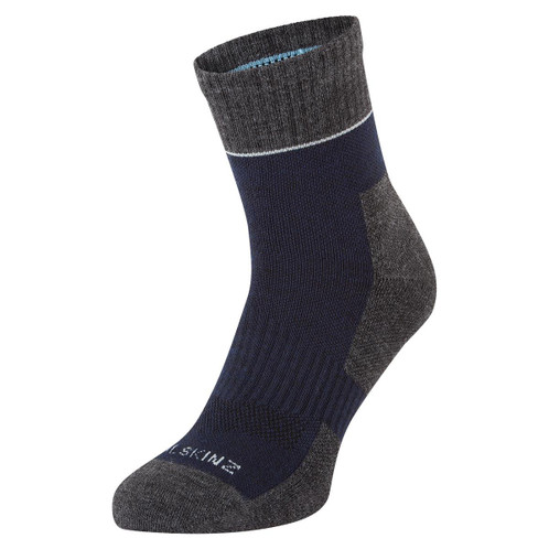 Grey/Black Sealskinz Morston Quick Drying Ankle Socks